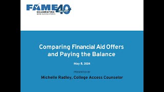 Comparing Financial Aid Offers and Paying the Balance | Wednesday Webinar | May 2024