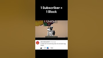 Day 5 of Placing one block for every subscriber i get! #minecraft #minecraftshorts