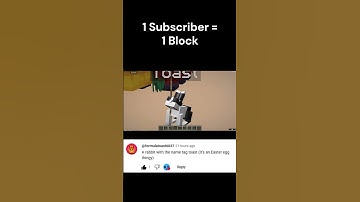 Day 5 of Placing one block for every subscriber i get! #minecraft #minecraftshorts