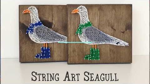 How to make Seagull string art picture