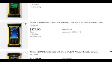 Trimble NOMAD Data Collector with Bluetooth, GPS, Windows 6 Classic, Barcode Scanner Ebay Auctions