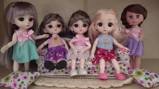 Unboxing: dresses and shoes for dolls bjd 1/12 16 cm