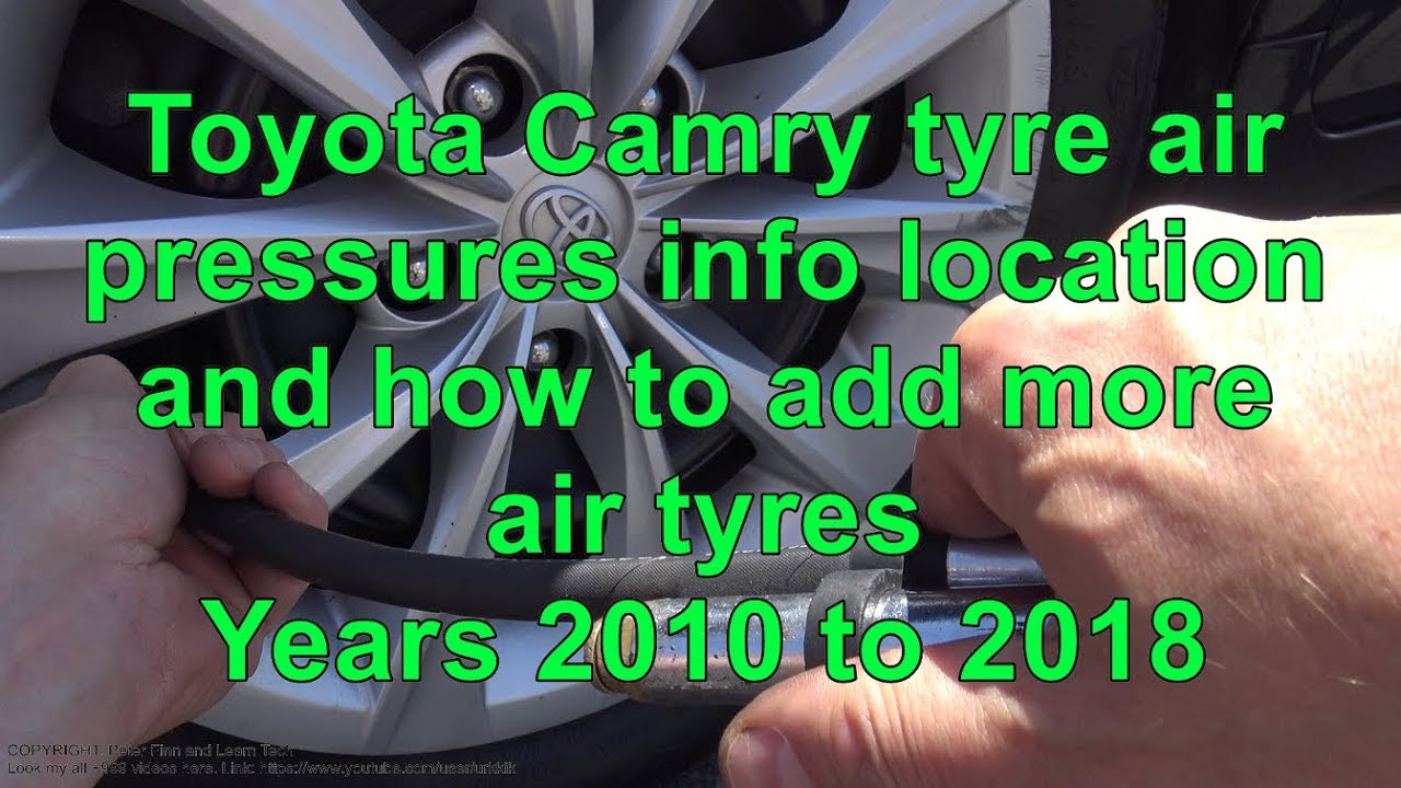 Learn 89+ about tire pressure toyota camry 2007 best - in.daotaonec