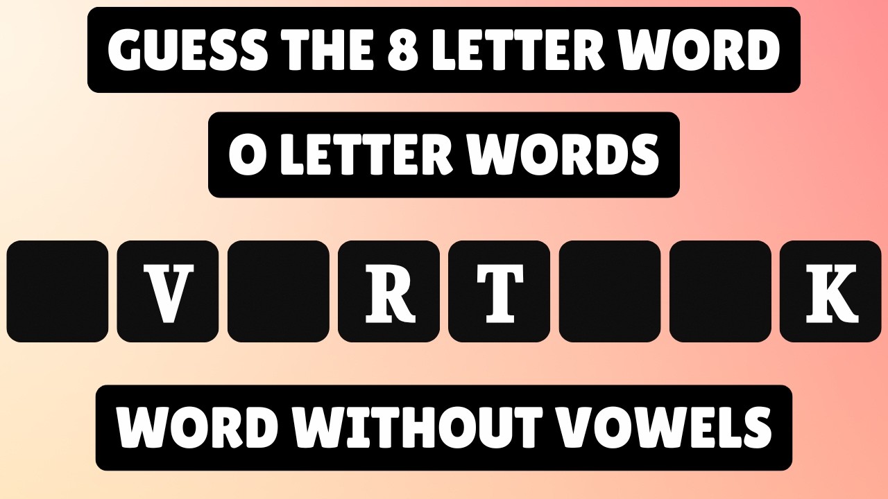 Guess the 8 Letter Word: Start with Letter O 🤔| Word Quiz