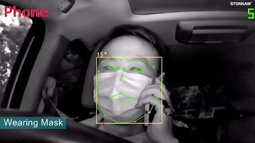 STONKAM 1080P Driver Monitor System Driving Status Detection (with mask)