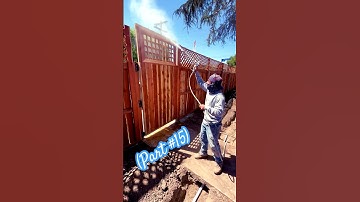 Building a Massive 300 ft. Fence! (Part #15) #shorts #funny #diy #construction #fencing #gate