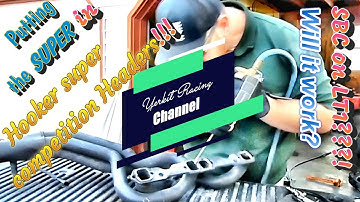 How to install SBC long tube headers on LT1 for 4th gen camaro!!! Part 2