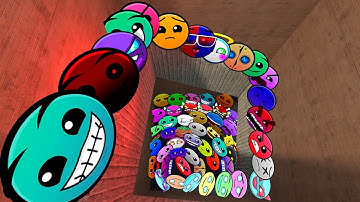 Geometry Dash and Lobotomy Dash Nextbots Chase me in Maze Gmod