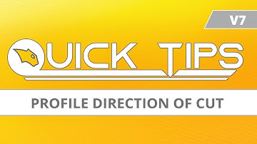 Profile Direction of Cut - BobCAD-CAM Quick Tips: V7