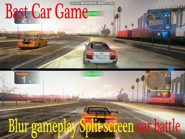 BLUR 4 player Split-Screen gameplay [ʘ‿ʘ ] 