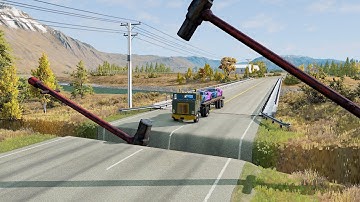 Mobil vs hammer - BeamNG Drive