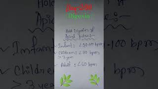 || Day: 2/90 || `` Digoxin '' #norcet #nursing #norcetaspirants