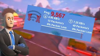 Playing Fortnite On 10,000 Ping...