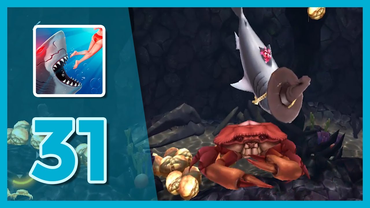 I DEFEAT THE KING CRAB! Hungry Shark Evolution Gameplay Walkthrough