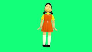 Free Green Screen Squid Game Doll | Boneka Squid Game #shorts  #squidgame