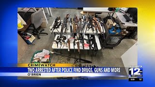 Two arrested after police find drugs, guns, explosives in O'Brien home