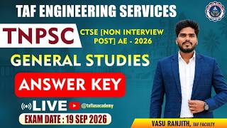 TNPSC  ENGINEERING SERVICES | GS ELIGIBILITY TEST  | VASU RANJITH SIR  | TAF IAS ACADEMY