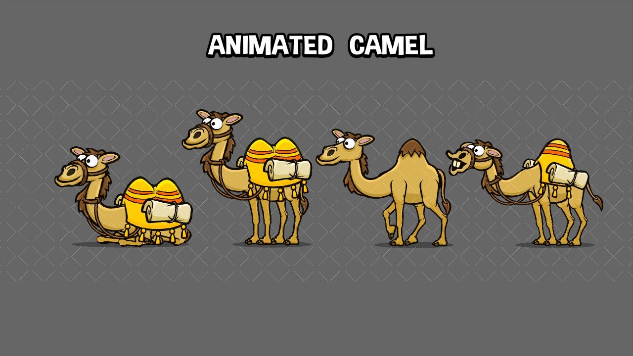 Animated camel cartoon sprite