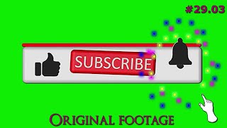 YouTube like subscribe bell icon buttons green screen (original 3D) #footage 29.03