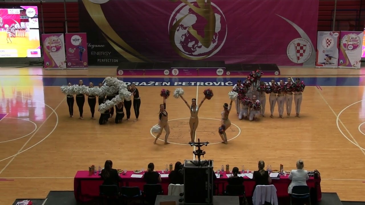Kordovánky Rajec - MS Záhreb, VF pom pom senior - 4. miesto