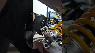 Installed Ohlins Ttx Gp Rear Shock