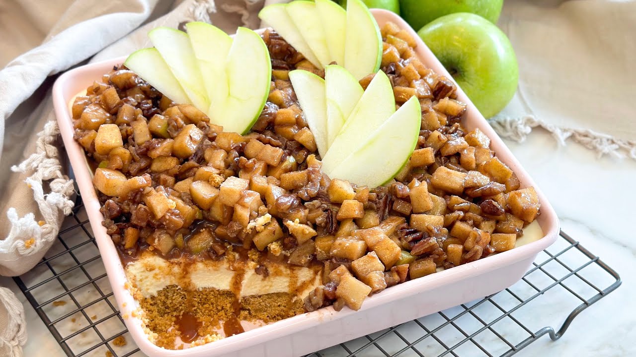 CHEESE CAKE APPLE PIE SIN HORNO