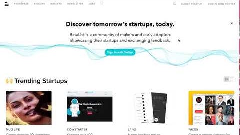 Infinite Scroll in use: BetaList