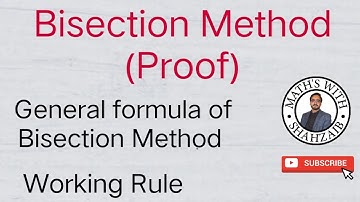 Bisection Method | Method of Halving the Interval | Bolzano Method | Numerical Analysis | Solution