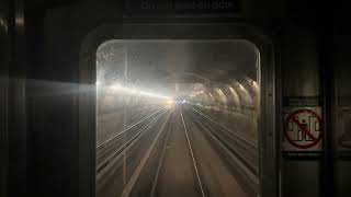 R62A 1 Express Train Front Window View From 145 Street - 96 Street