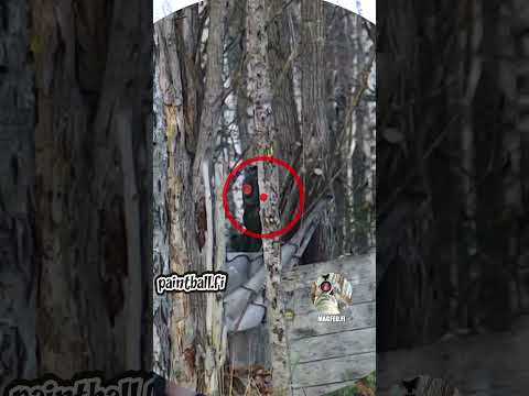 Threading The Needle - Slow Motion Paintball - Magfed Paintball #shorts