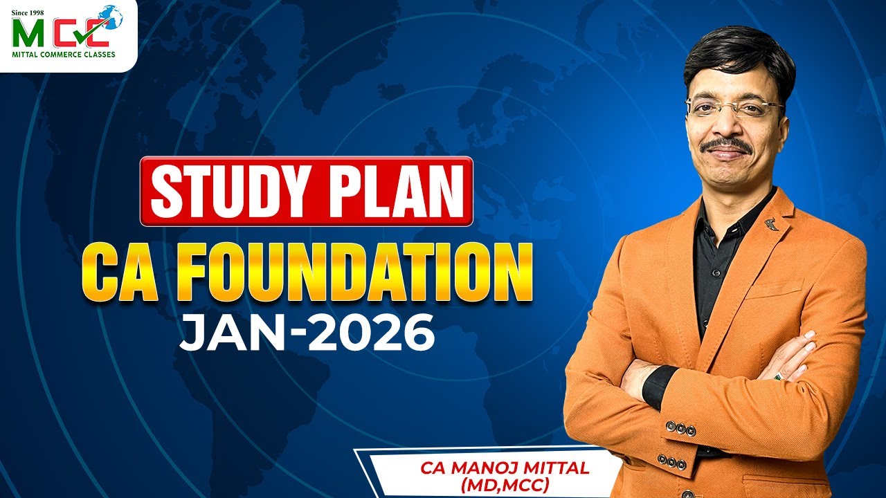 CA Foundation Jan 2026 – Study Plan - YouTube