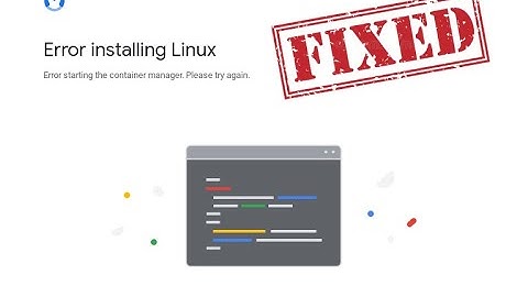 How to fix linux install error on chromebook