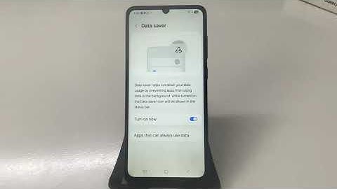 Samsung Galaxy M07 4G me Data saver Enable disable kaise