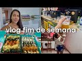 fim de semana, evento cerveja artesanal, sushi com o marido, preparando comida e treino com a irmã