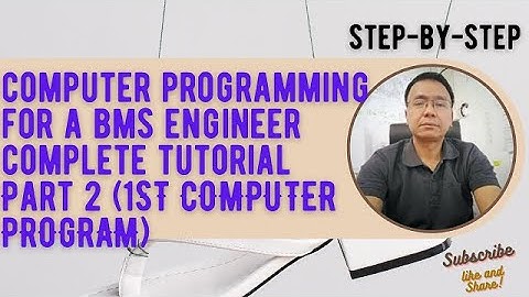 BMS - COMPUTER PROGRAMMING FOR A BMS ENGINEER USING VISUAL BASIC