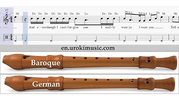 How to Play Recorder Ariana Grande problem Melody School Learn Class Course Tutorial Sheet Music Tab