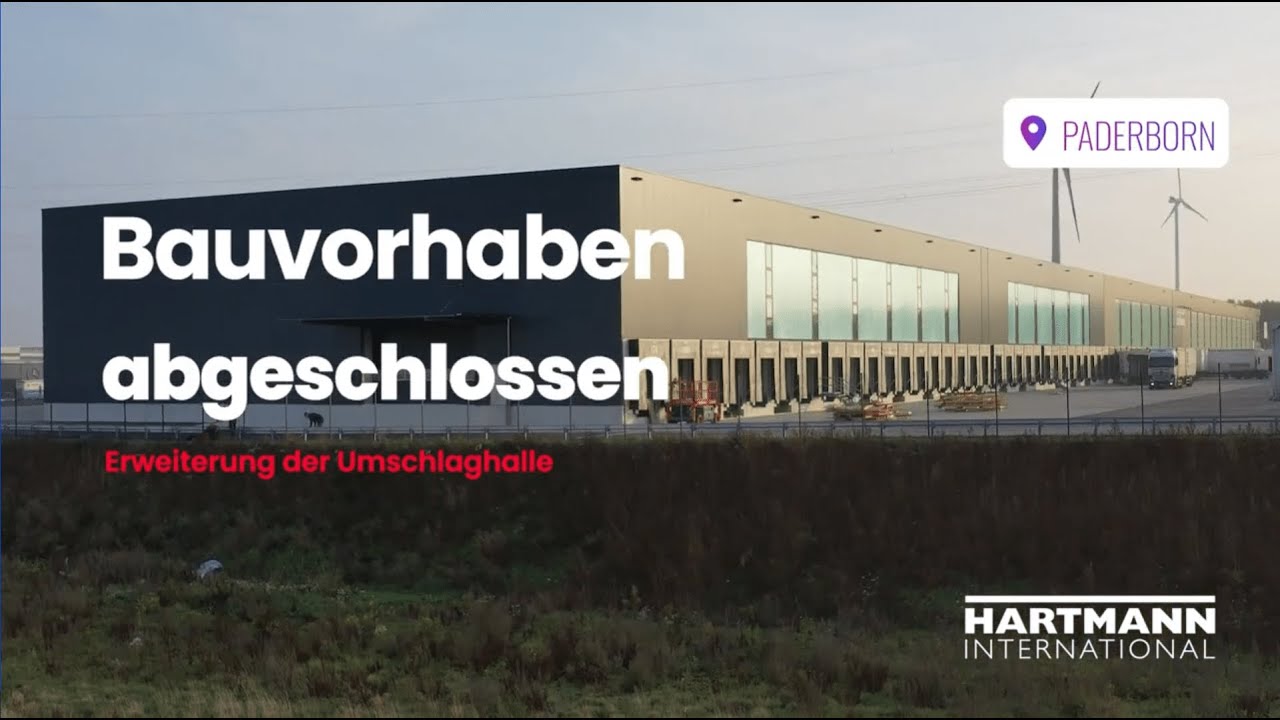 Erweiterung der Umschlaghalle von Hartmann International in Paderborn ...