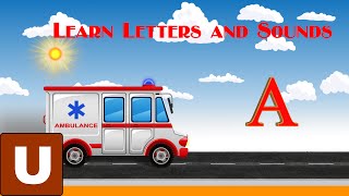 ABC Alphabet Learn Letter A Ambulance Allligator Apple
