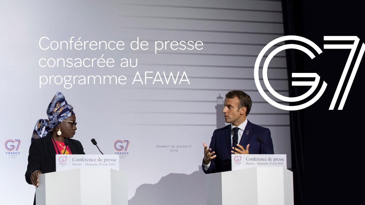 G7 Biarritz : Conférence de presse conjointe consacrée au programme AFAWA