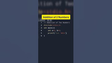 Addition of 2 Numbers in C | #shorts #c