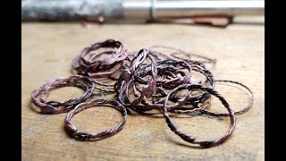 Welding copper ring shanks with only a propane torch