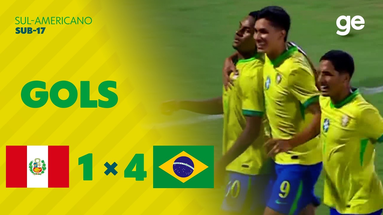 PERU 1 X 4 BRASIL | GOLS | SUL-AMERICANO SUB-17 | sportv