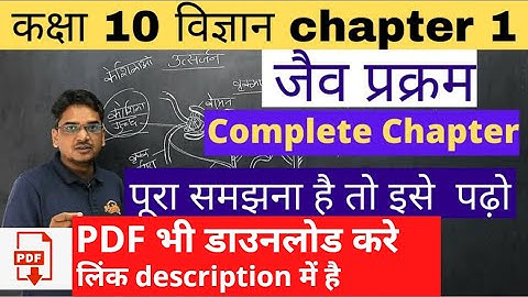 class 10 vigyan chapter 6 जैव प्रक्रम ( jaiv prakram ) complete chapter