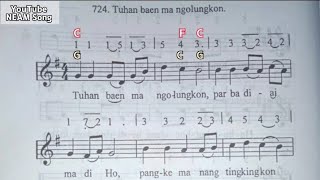 BUKU ENDE 724 TUHAN BAEN MA NGOLUNGKON | Chord \u0026 Not BE 724 | BN 724