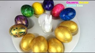 Coloring Easter Eggs Colorful Golden Easter Eggs| B2cutecupcakes