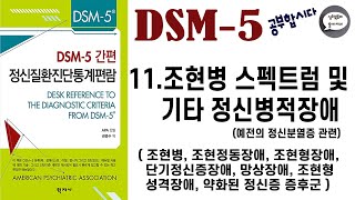 심리북튜버 | 제 11편 'DSM-5' 공부합시다 / 조현병 /조현정동장애/ 조현양상장애 /단기정신병적장애/망상장애 /조현형성격장애 /약화된정신병증후군