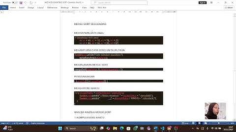 TUGAS 2 STRUKTUR DATA_MEMBUAT PROGRAM JAVA MENGGUNAKAN COUNTING & MERGE SORT DESCENDING