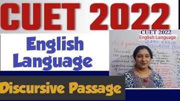 CUET 2022 English language | CUET English Language Unseen passage| Discursive passage for CUET 2022