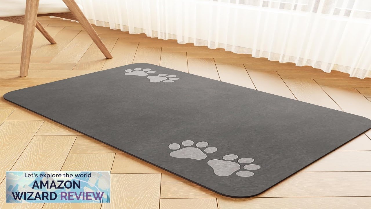 Pet Feeding Mat-Absorbent Pet Placemat for Food and Water Bowl Dog Food Review