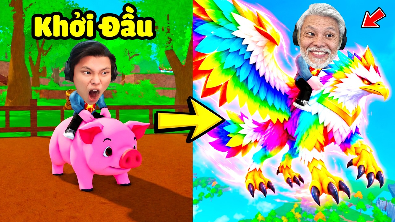 [ROBLOX] JayGray Khởi Đầu Trộm Trứng Ride A Pet🤏😜Thử Thách 100 Ngày Phá Đảo Cưỡi Thú Halloween Mới